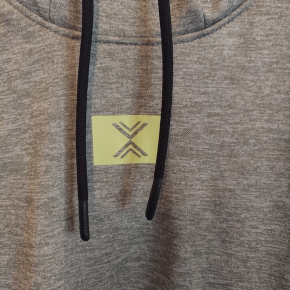 Xersion Mens Sleeveless Hoodie in Grey/Black Size Small - Picture 2 of 5